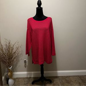 NWOT Talbots Bright Pink Knit Sweater